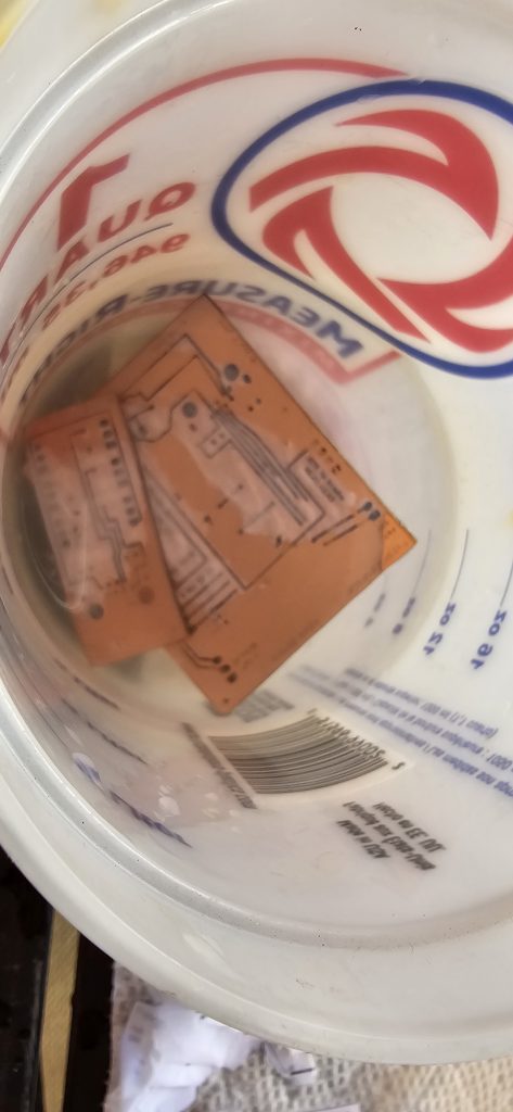Removing the transfer paper in water