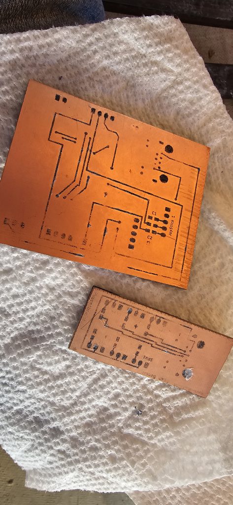 Early pass printed boards before etching